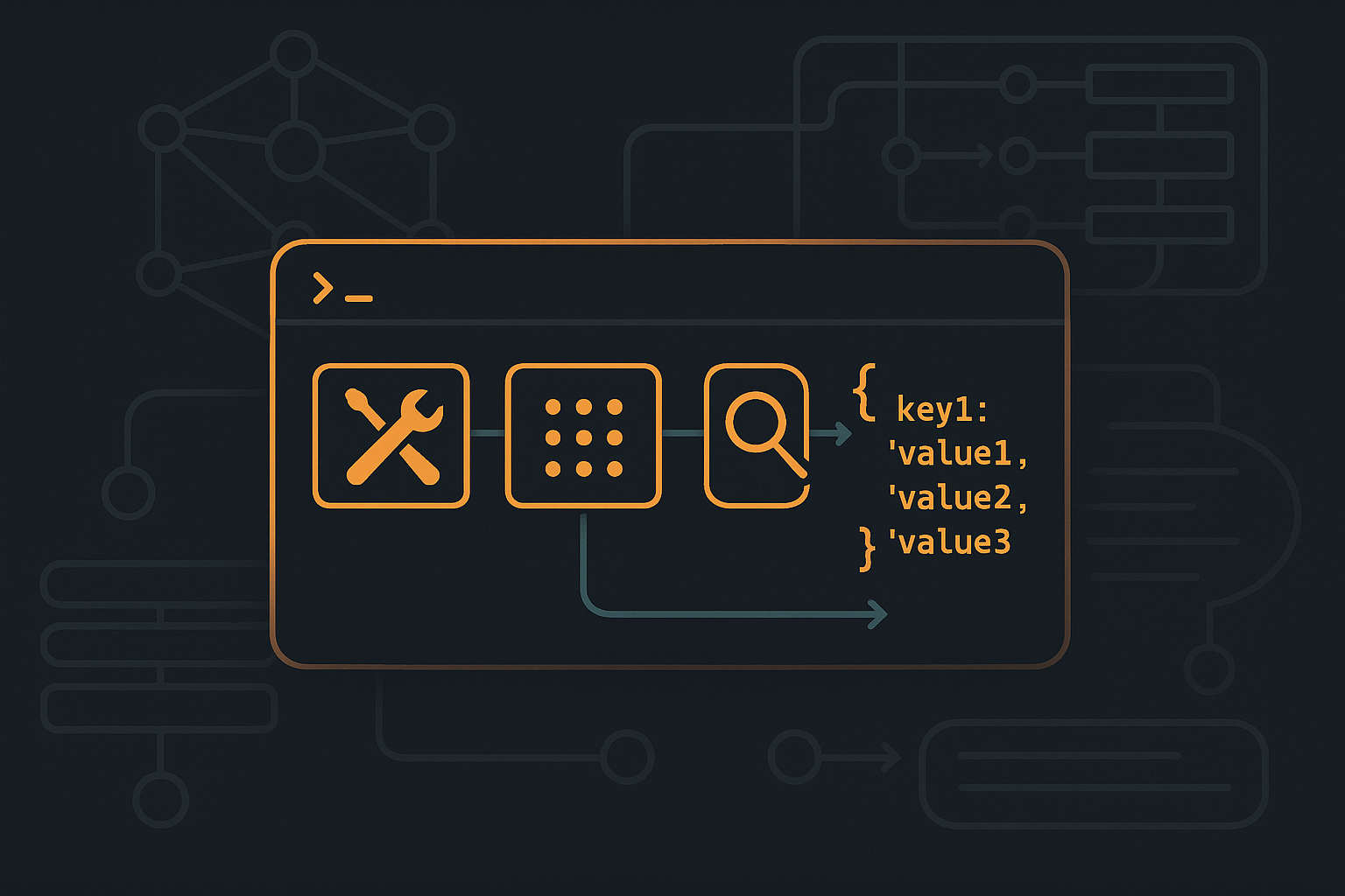 A clean shell pipeline with small composable tools and machine-readable output